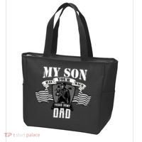 My Son Has Your Back Proud Army Dad USA Tote Bag thumb 3