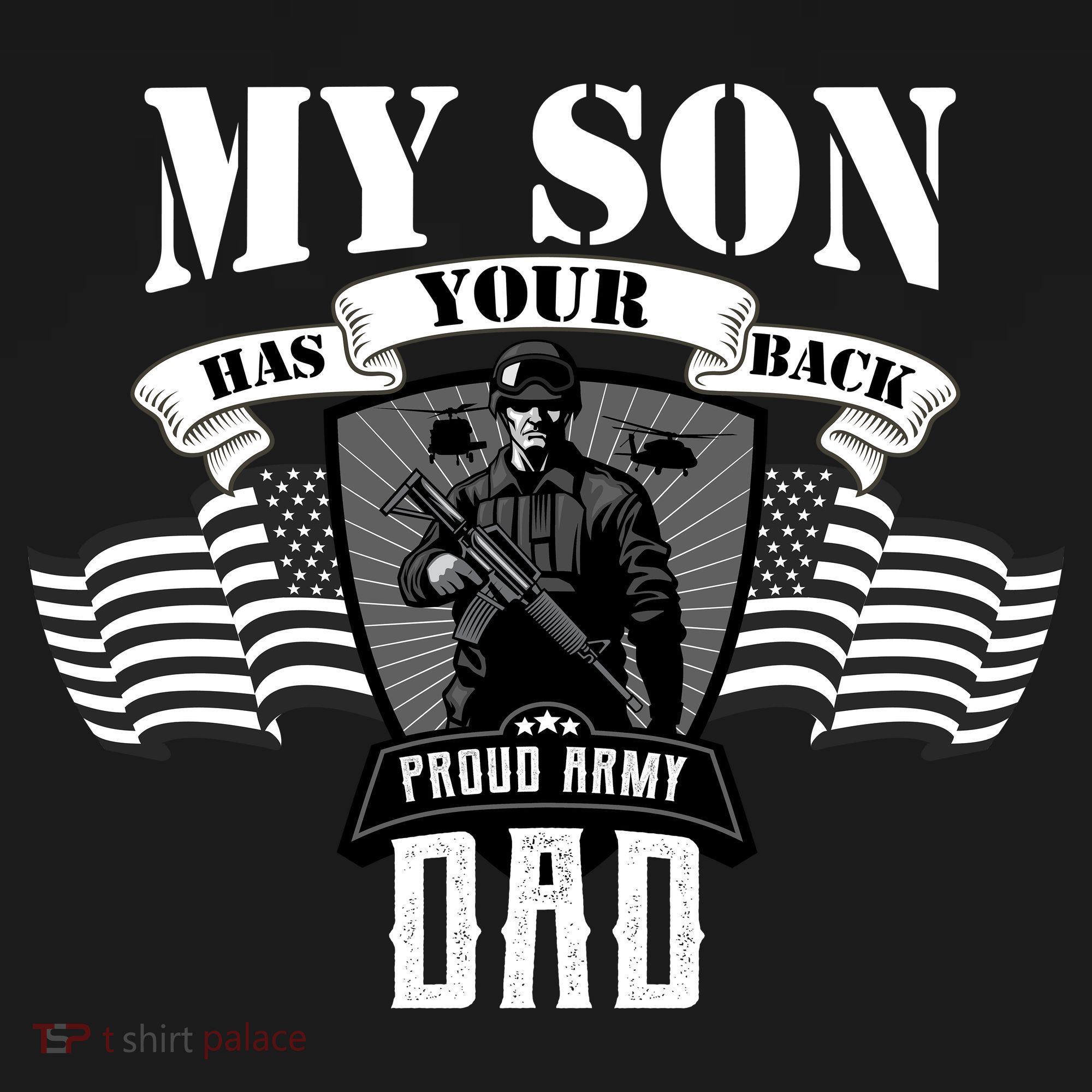 My Son Has Your Back Proud Army Dad USA Tote Bag