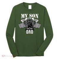 My Son Has Your Back Proud Army Dad USA Long Sleeve Shirt thumb 0