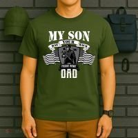 My Son Has Your Back Proud Army Dad USA T-Shirt thumb 6