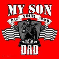My Son Has Your Back Proud Army Dad USA Santa Hat thumb 1