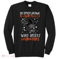 My Spirit Animal Is A Grumpy Black Cat That Hexes Annoying People Sweatshirt thumb 0