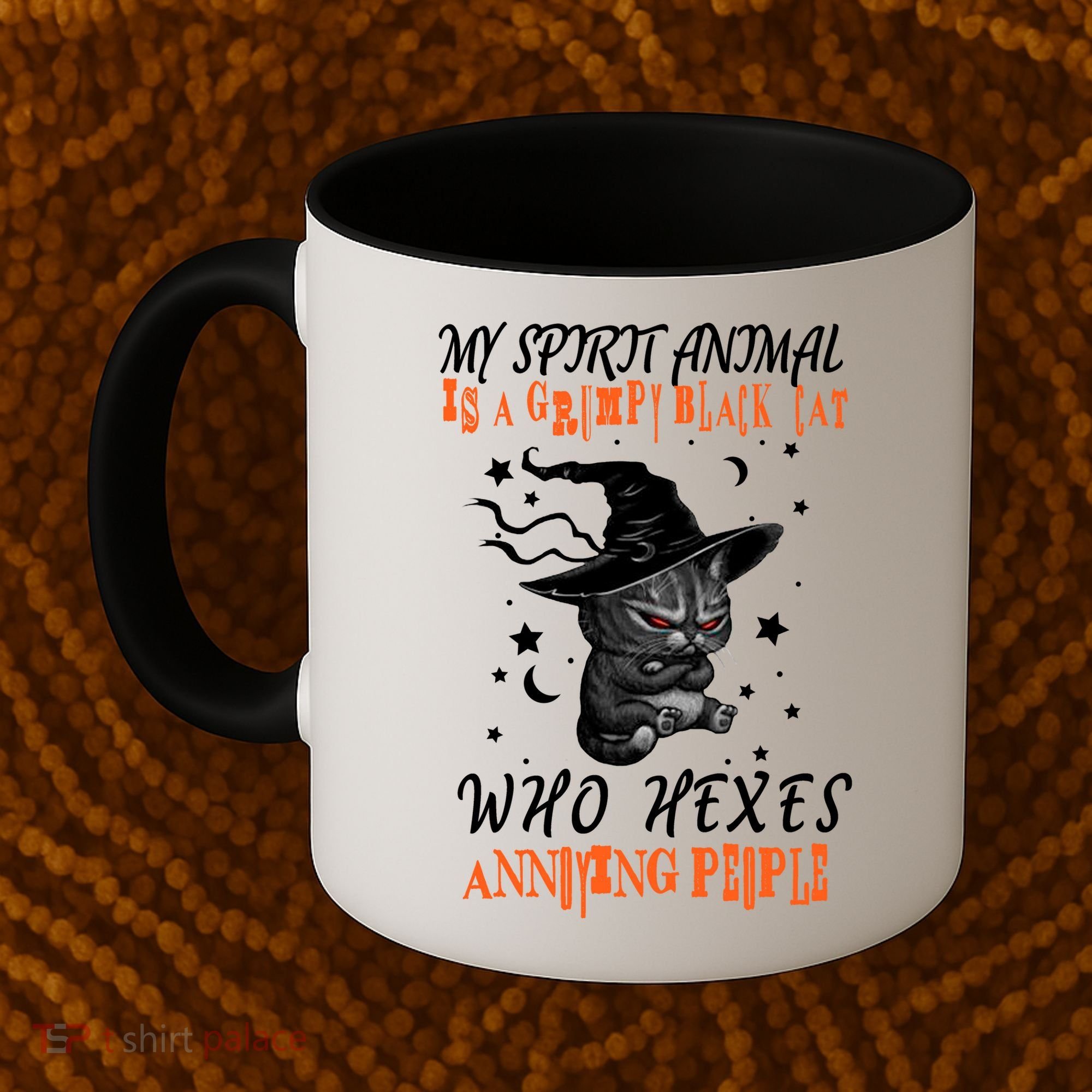 My Spirit Animal Is A Grumpy Black Cat That Hexes Annoying People Coffee Mug