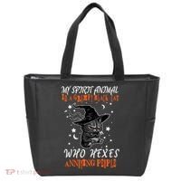 My Spirit Animal Is A Grumpy Black Cat That Hexes Annoying People Tote Bag thumb 0