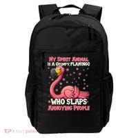 My Spirit Animal Is A Grumpy Flamingo Backpack thumb 0