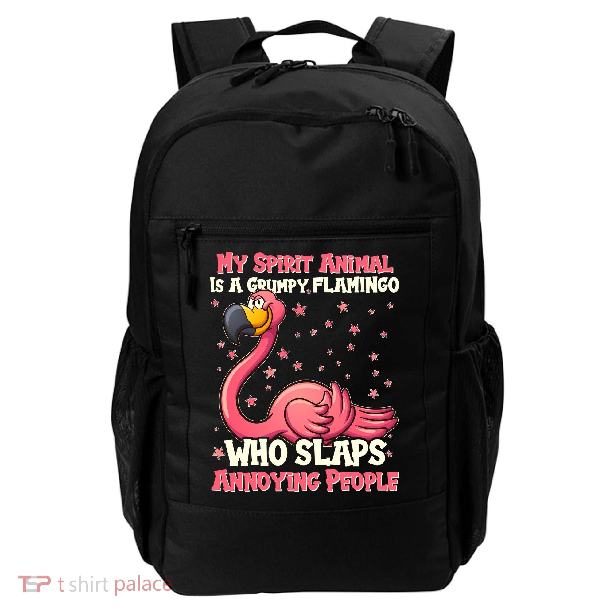 My Spirit Animal Is A Grumpy Flamingo Backpack