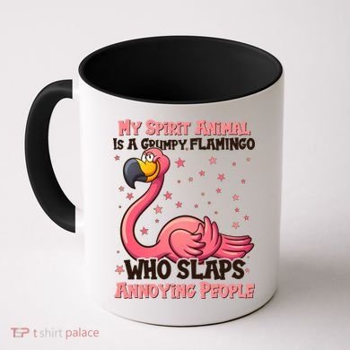 My Spirit Animal Is A Grumpy Flamingo Coffee Mug