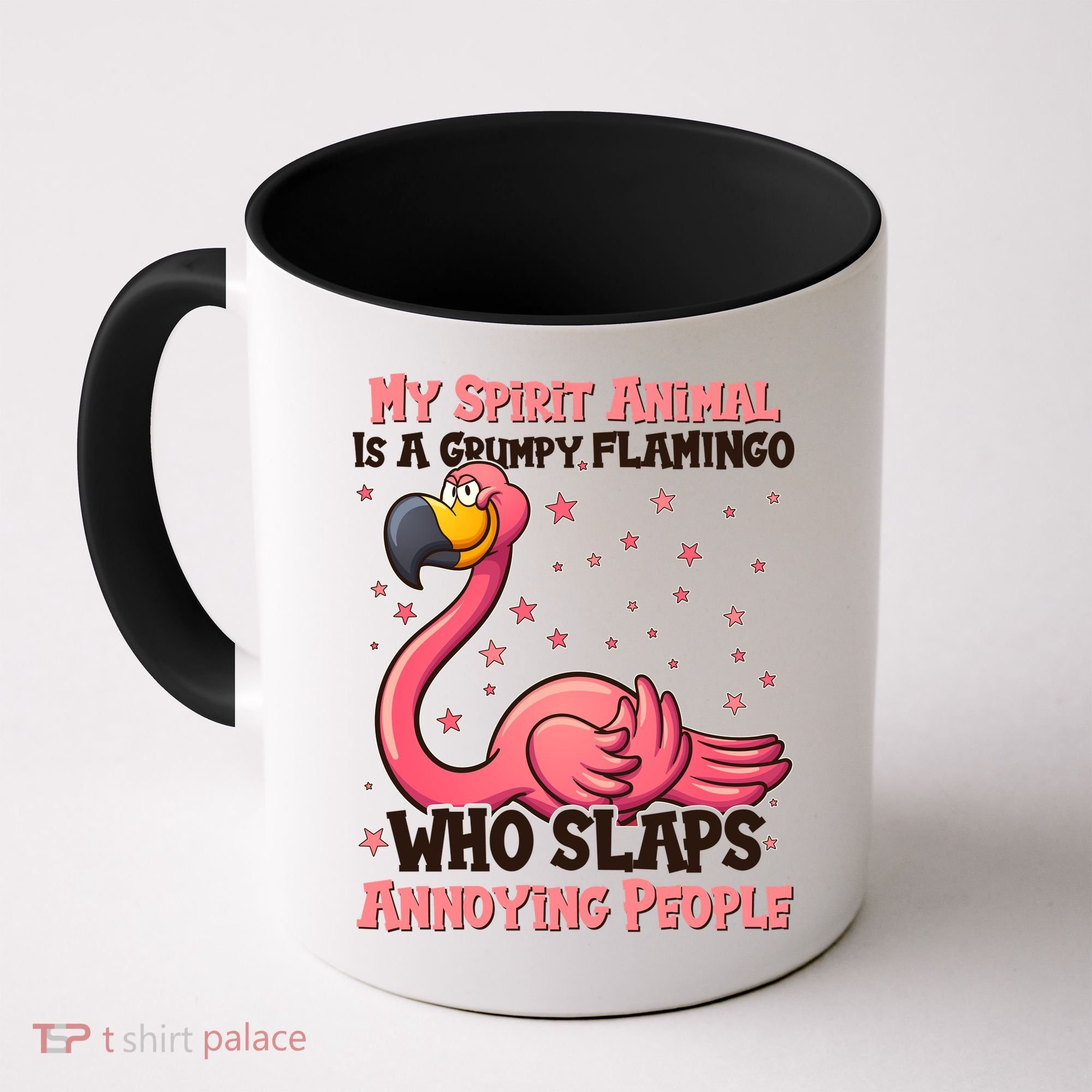 My Spirit Animal Is A Grumpy Flamingo Coffee Mug