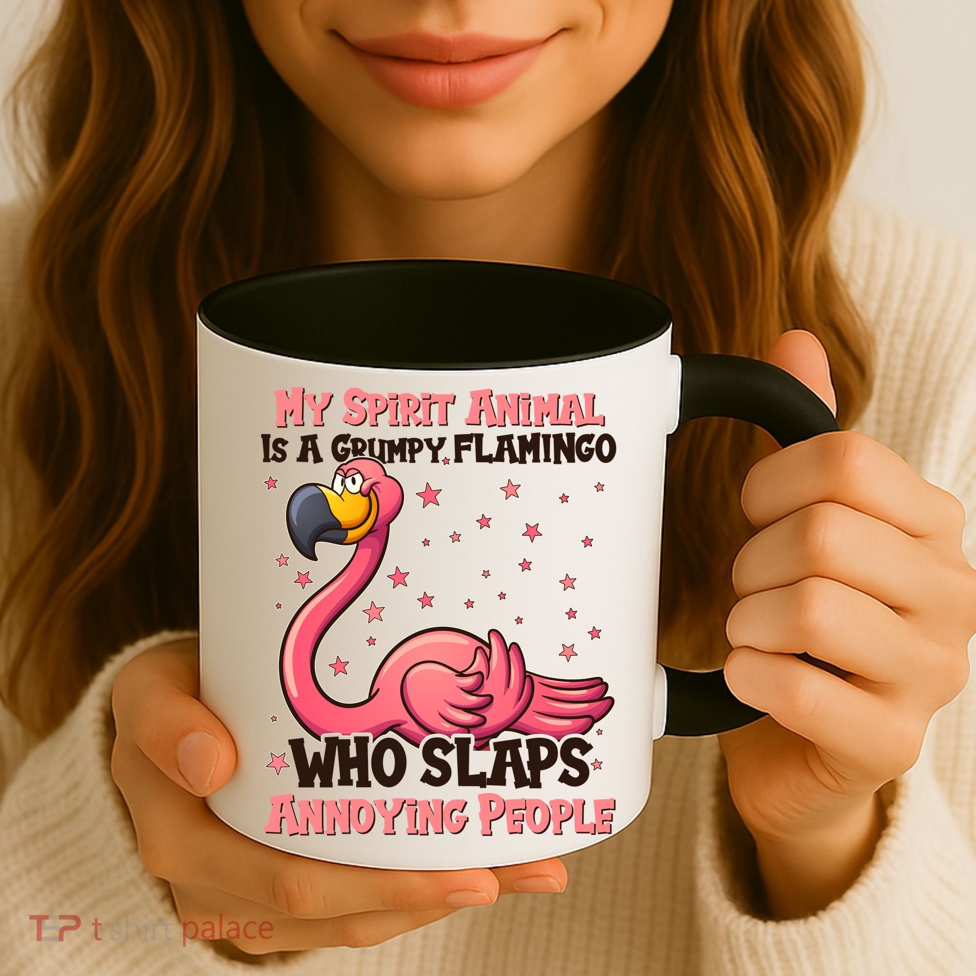 My Spirit Animal Is A Grumpy Flamingo Coffee Mug