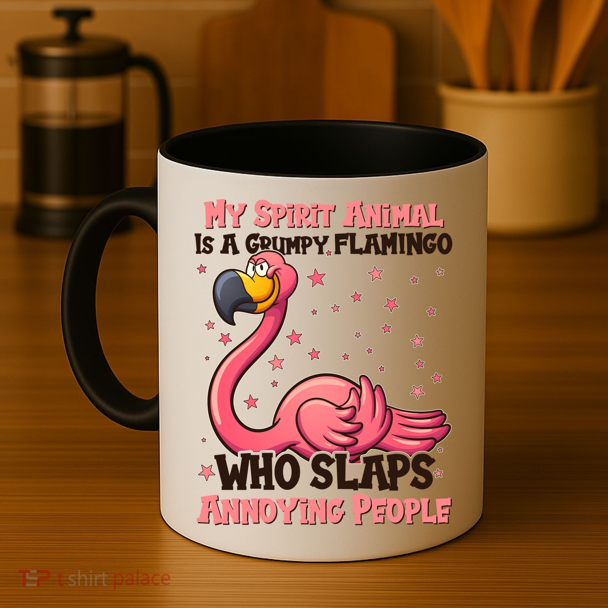 My Spirit Animal Is A Grumpy Flamingo Coffee Mug