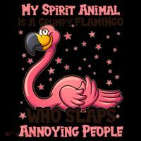 My Spirit Animal Is A Grumpy Flamingo Coffee Mug thumb 5