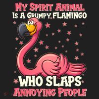 My Spirit Animal Is A Grumpy Flamingo Tumbler thumb 3