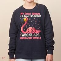 My Spirit Animal Is A Grumpy Flamingo Women's Sweatshirt thumb 0