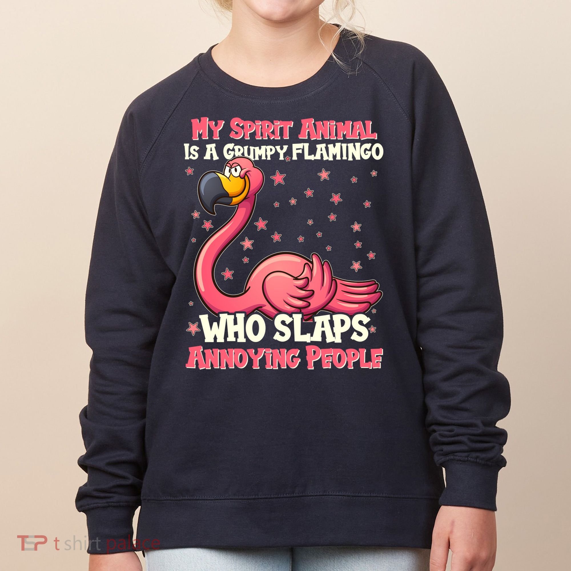 My Spirit Animal Is A Grumpy Flamingo Women's Sweatshirt