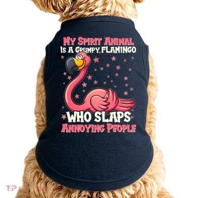 My Spirit Animal Is A Grumpy Flamingo Doggie Tank
