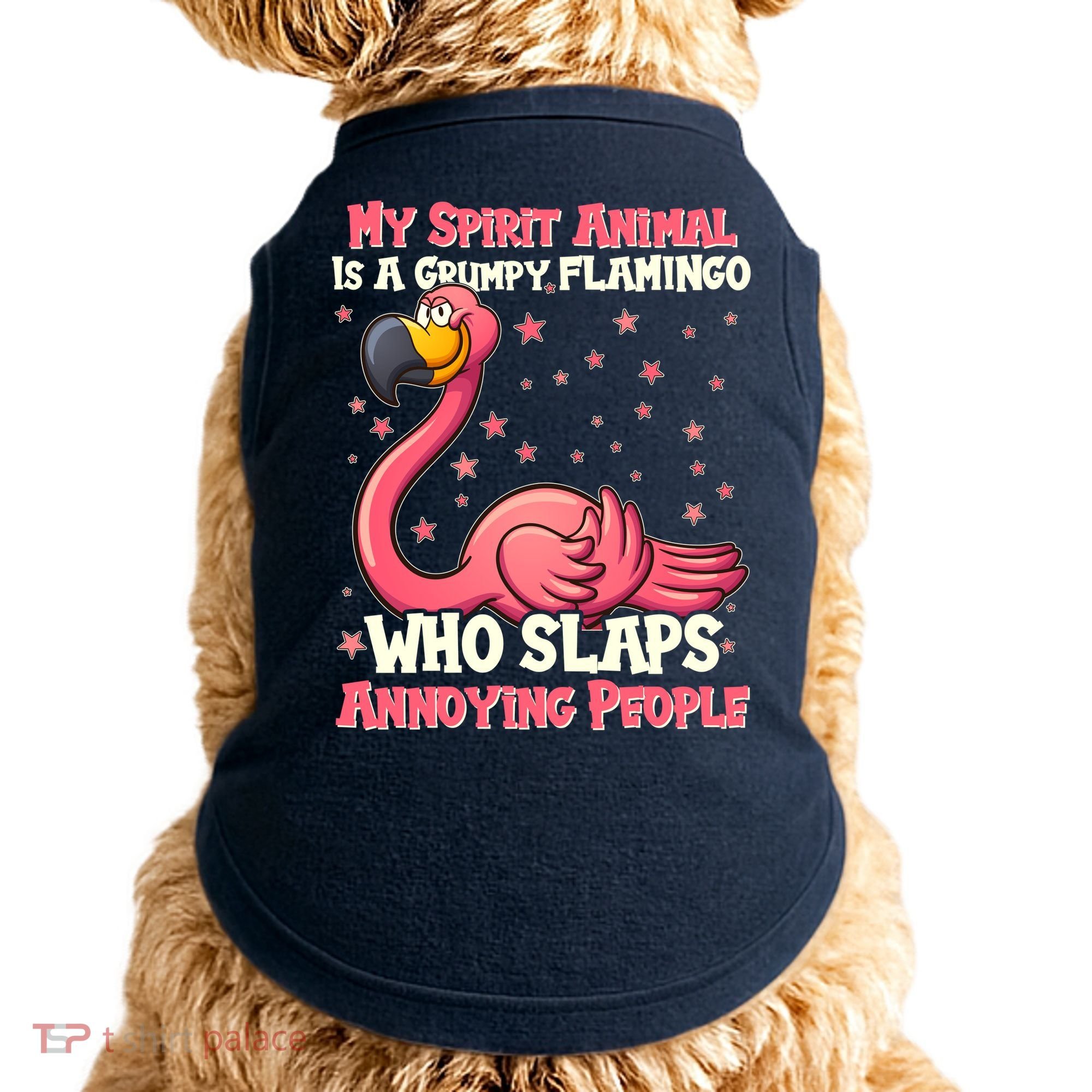 My Spirit Animal Is A Grumpy Flamingo Doggie Tank
