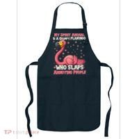 My Spirit Animal Is A Grumpy Flamingo Apron thumb 0