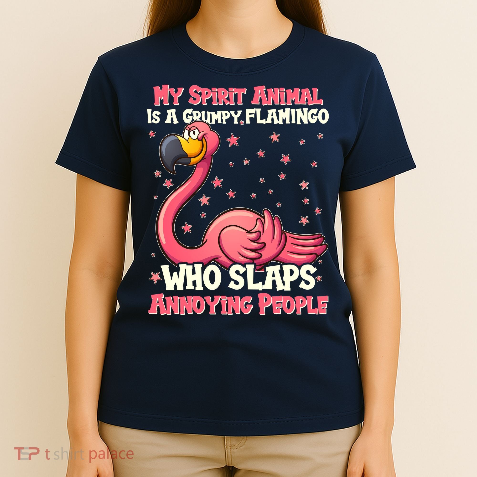 My Spirit Animal Is A Grumpy Flamingo T-Shirt