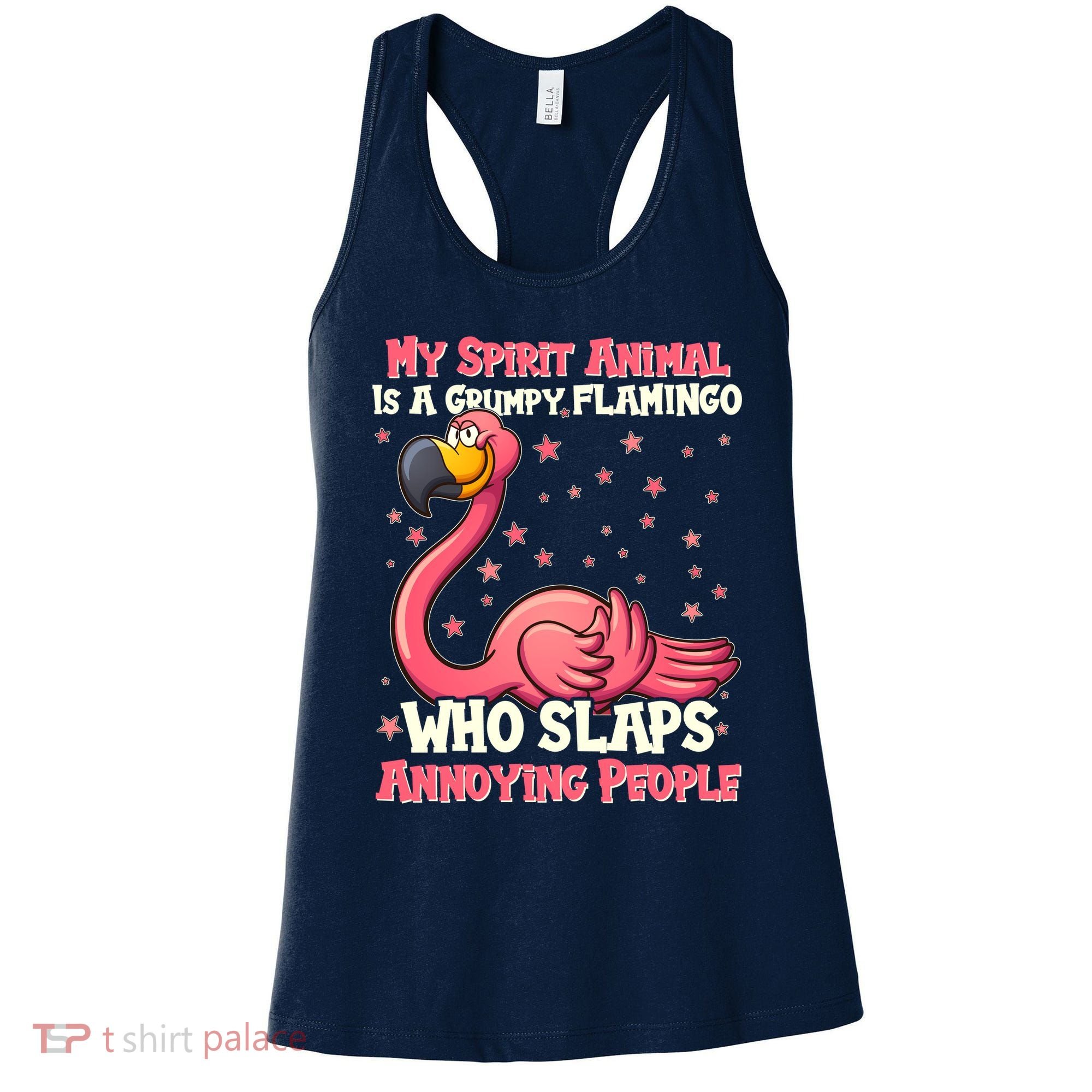 My Spirit Animal Is A Grumpy Flamingo Women's Tank Top