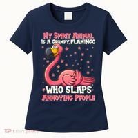 My Spirit Animal Is A Grumpy Flamingo Women's T-Shirt thumb 0
