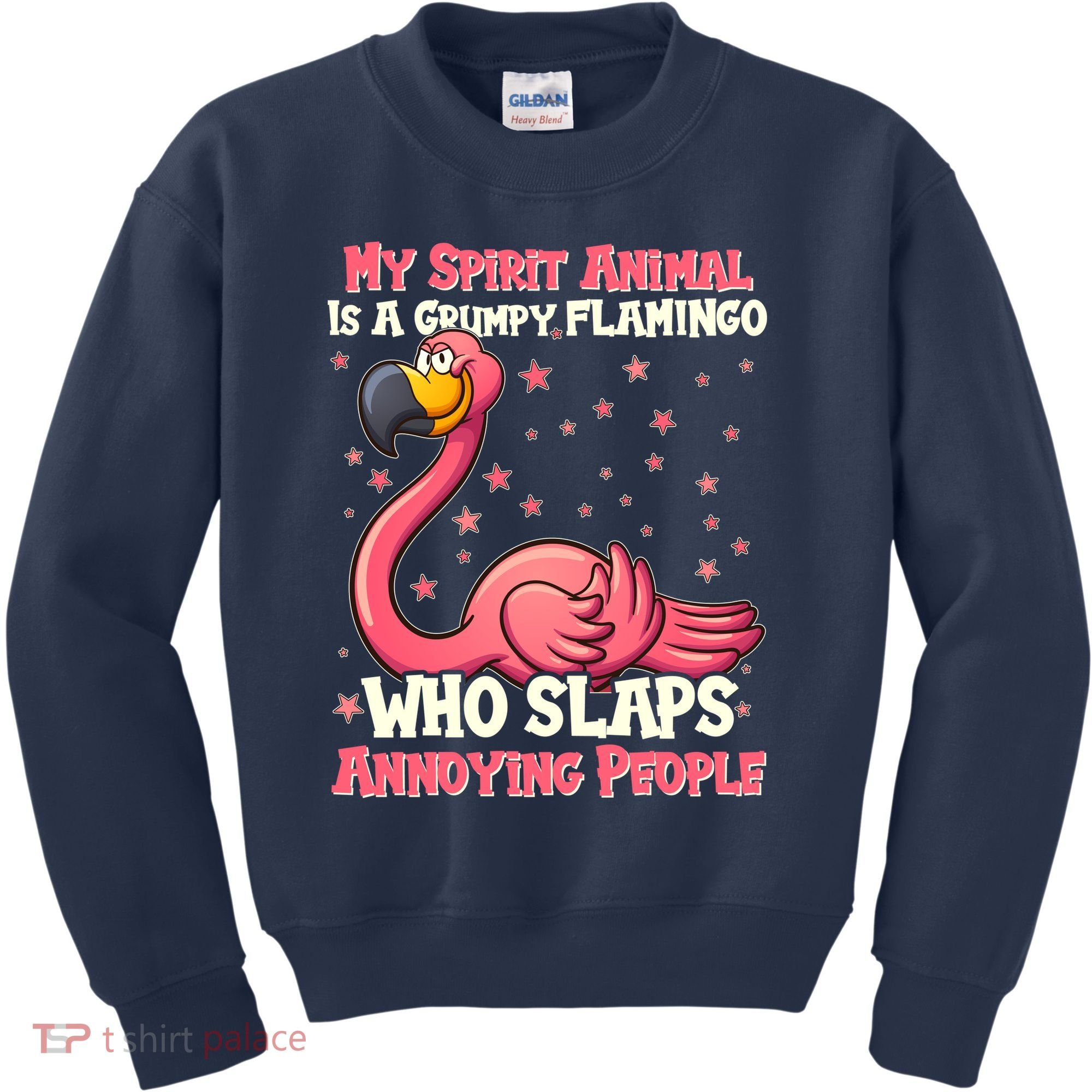 My Spirit Animal Is A Grumpy Flamingo Kids Sweatshirt