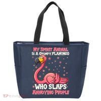 My Spirit Animal Is A Grumpy Flamingo Tote Bag thumb 0