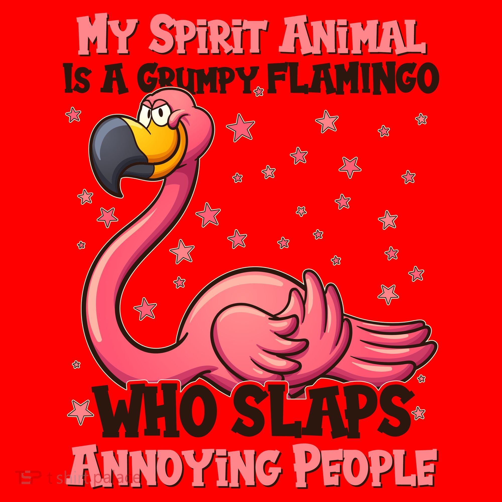 My Spirit Animal Is A Grumpy Flamingo Santa Hat