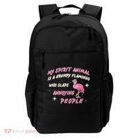 My Spirit Animal Is Grumpy Flamingo Backpack thumb 0
