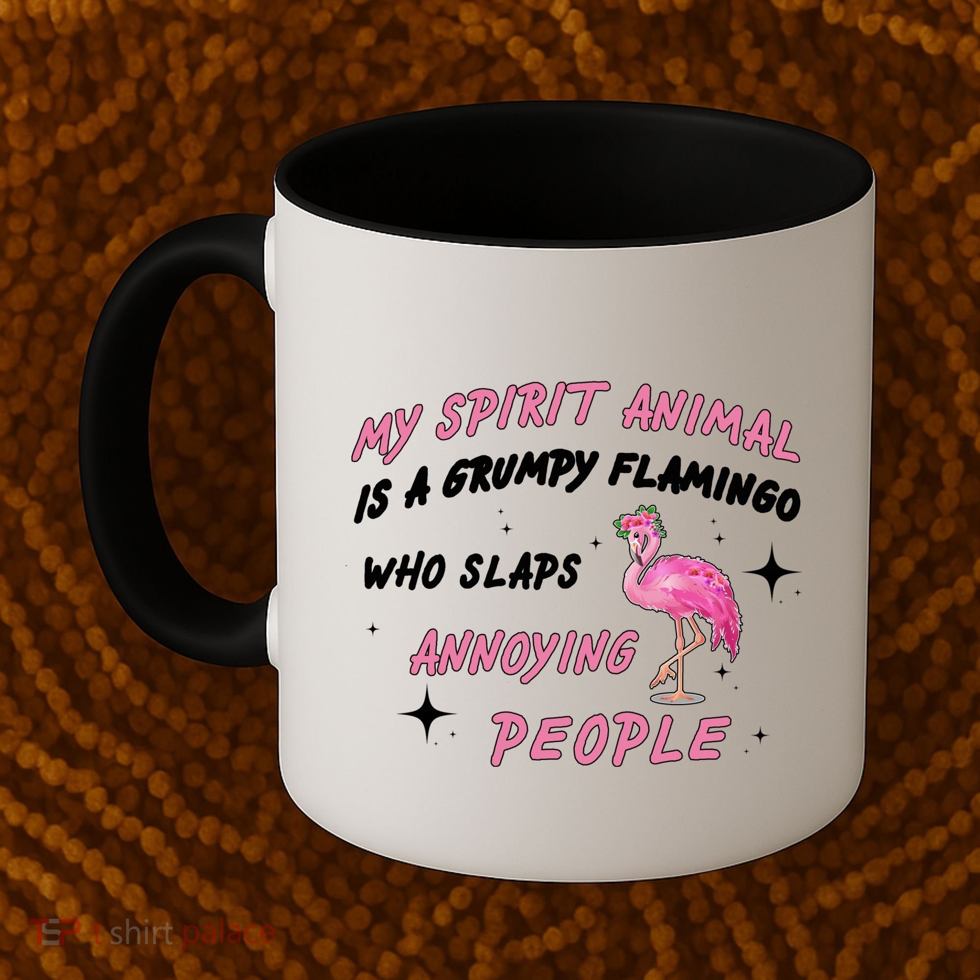 My Spirit Animal Is Grumpy Flamingo Coffee Mug