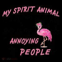 My Spirit Animal Is Grumpy Flamingo Coffee Mug thumb 5