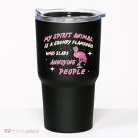 My Spirit Animal Is Grumpy Flamingo Tumbler thumb 0