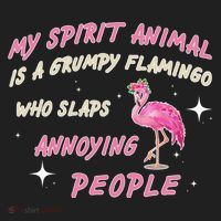 My Spirit Animal Is Grumpy Flamingo Tumbler thumb 3
