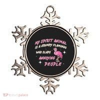 My Spirit Animal Is Grumpy Flamingo Ornament thumb 0