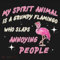 My Spirit Animal Is Grumpy Flamingo Ornament thumb 1