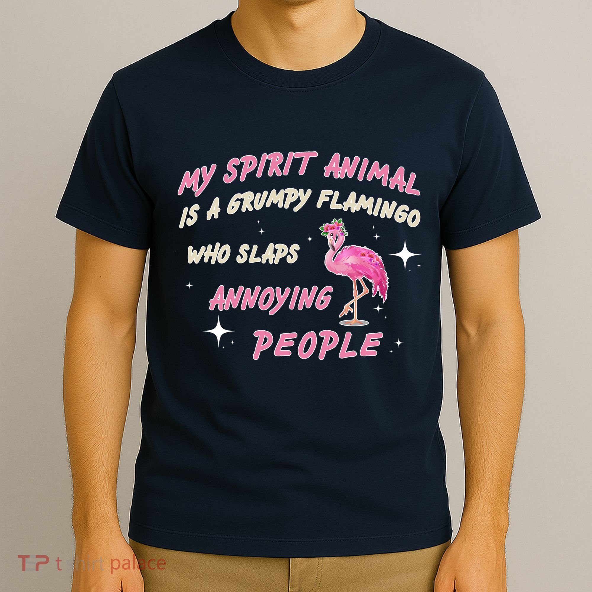 My Spirit Animal Is Grumpy Flamingo T-Shirt