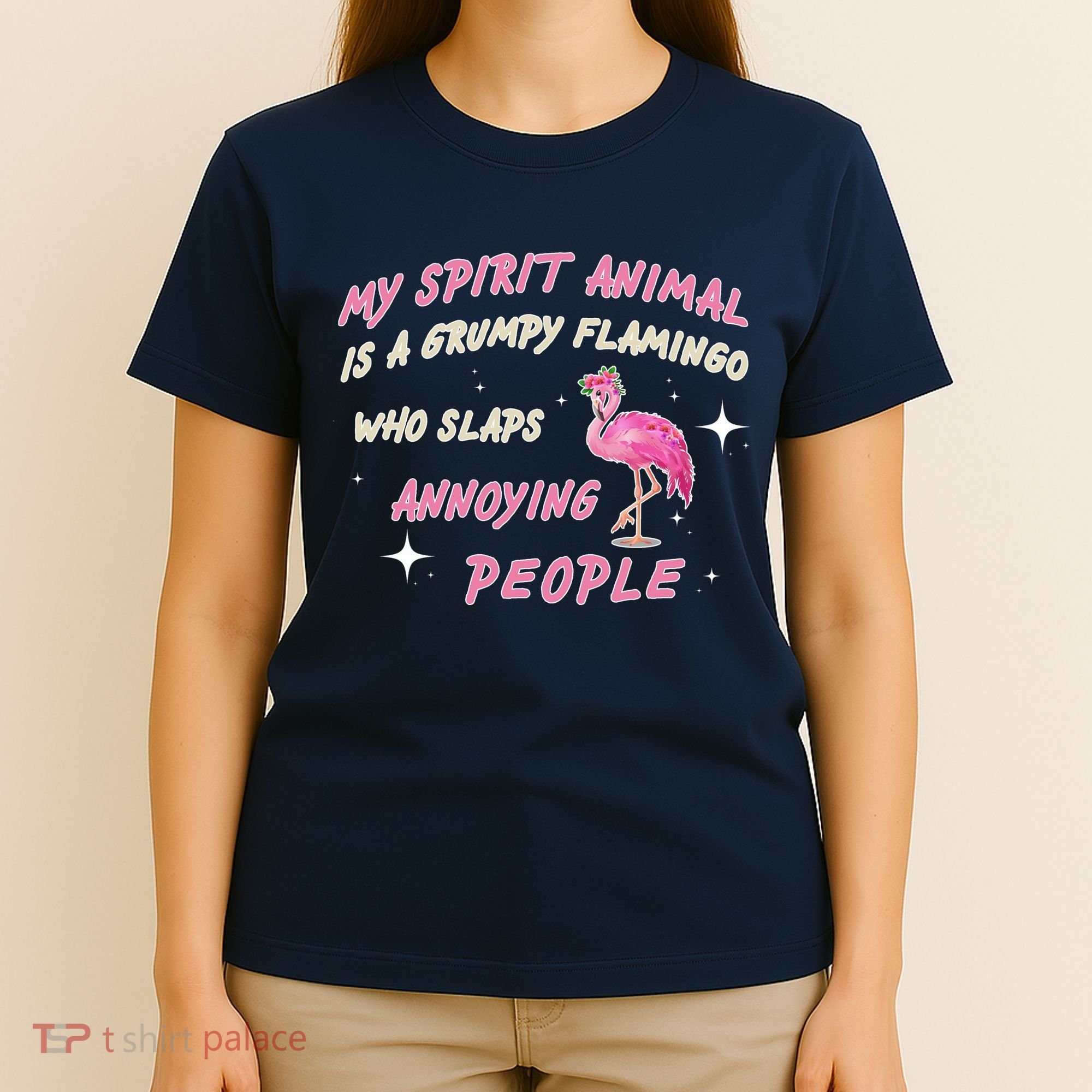 My Spirit Animal Is Grumpy Flamingo T-Shirt