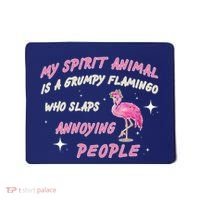 My Spirit Animal Is Grumpy Flamingo Mousepad thumb 0