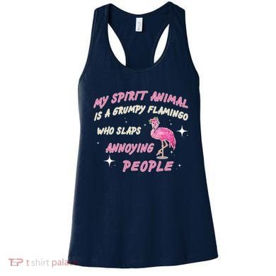 My Spirit Animal Is Grumpy Flamingo Women's Tank Top
