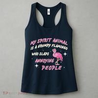 My Spirit Animal Is Grumpy Flamingo Women's Tank Top thumb 3