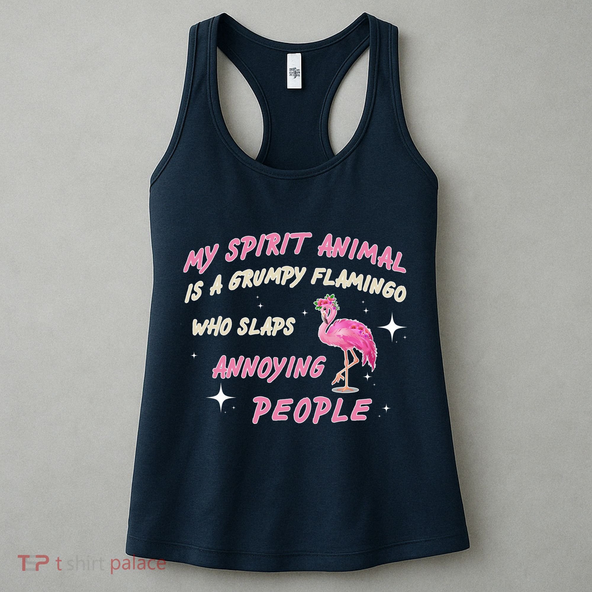 My Spirit Animal Is Grumpy Flamingo Women's Tank Top