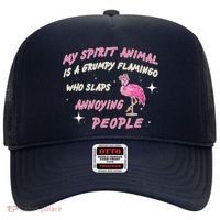 My Spirit Animal Is Grumpy Flamingo Hat thumb 0