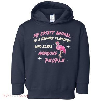 My Spirit Animal Is Grumpy Flamingo Toddler Hoodie
