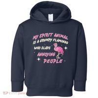 My Spirit Animal Is Grumpy Flamingo Toddler Hoodie thumb 0