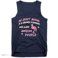 My Spirit Animal Is Grumpy Flamingo Tank Top thumb 0