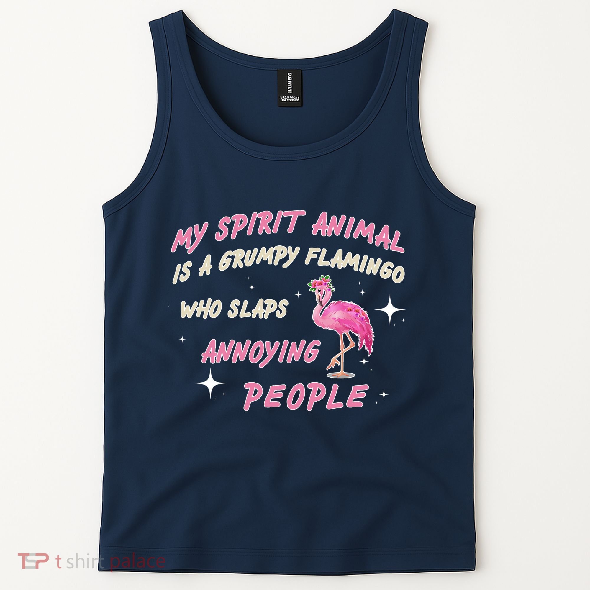 My Spirit Animal Is Grumpy Flamingo Tank Top