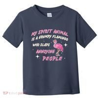 My Spirit Animal Is Grumpy Flamingo Toddler T-Shirt thumb 0