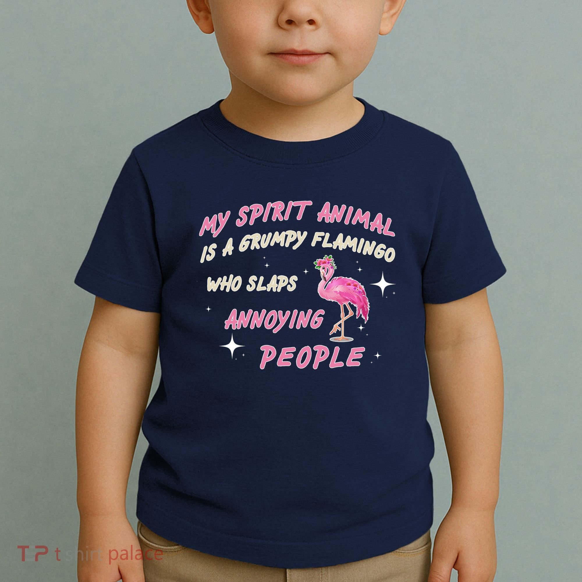 My Spirit Animal Is Grumpy Flamingo Toddler T-Shirt