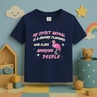 My Spirit Animal Is Grumpy Flamingo Toddler T-Shirt thumb 3