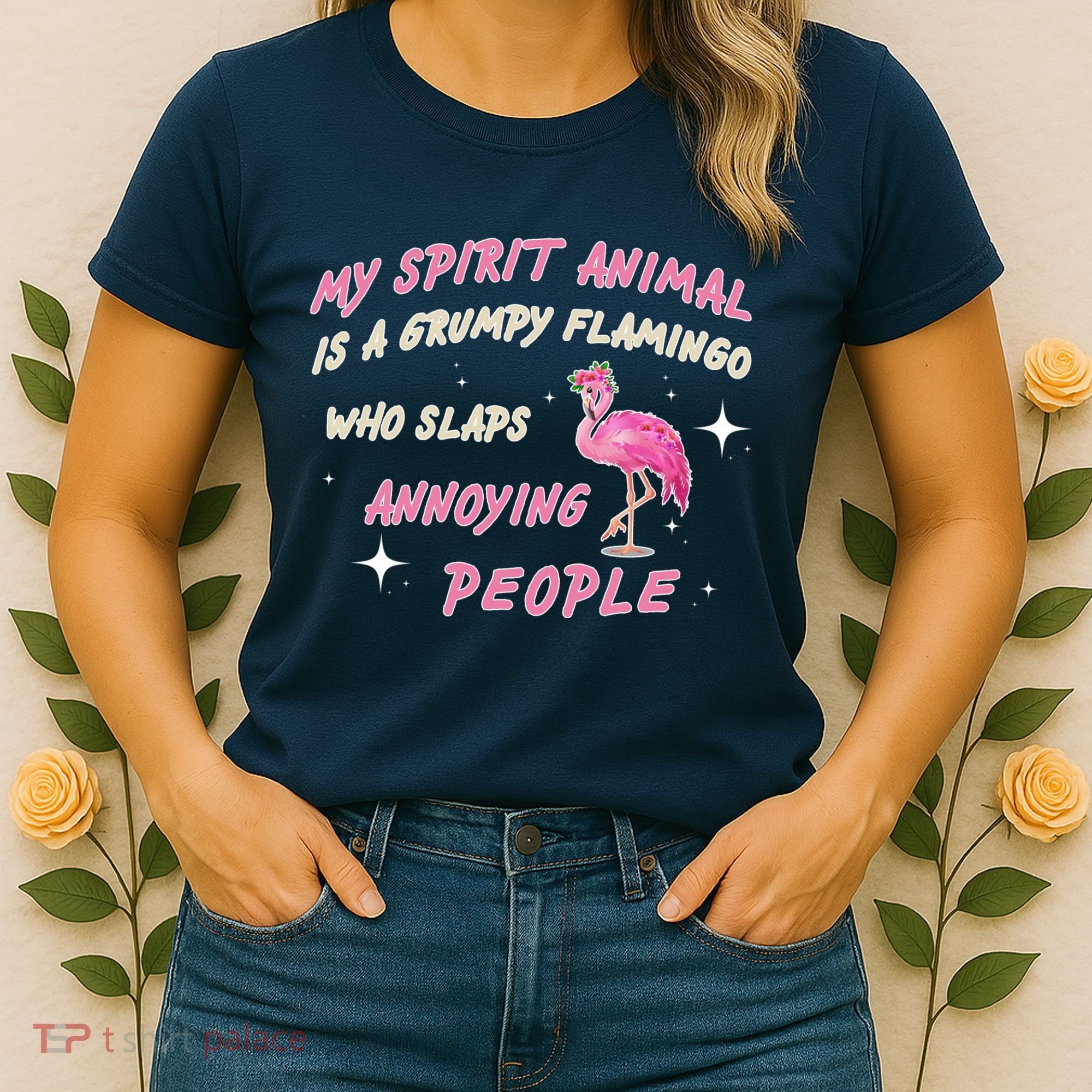 My Spirit Animal Is Grumpy Flamingo Women's T-Shirt
