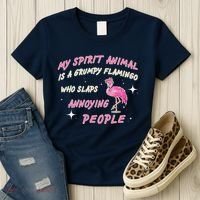 My Spirit Animal Is Grumpy Flamingo Women's T-Shirt thumb 3